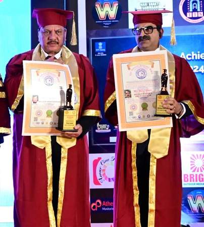 Mr Vinod Anand Honoured With An Honourary Doctorate ( Honoris Causa)From The American University 30th November At Ginger Hotel Mumbai.